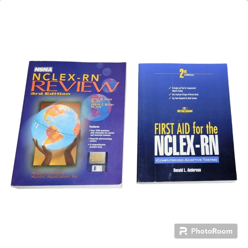 Pair of NCLEX Review Books